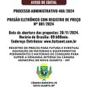 REGISTRO DE PREÇOS PARA FUTURA E EVENTUAL AQUISIÇÃO DE MATERIAIS E EQUIPAMENTOS PERMANENTES E MATERIAIS DE CONSUMO