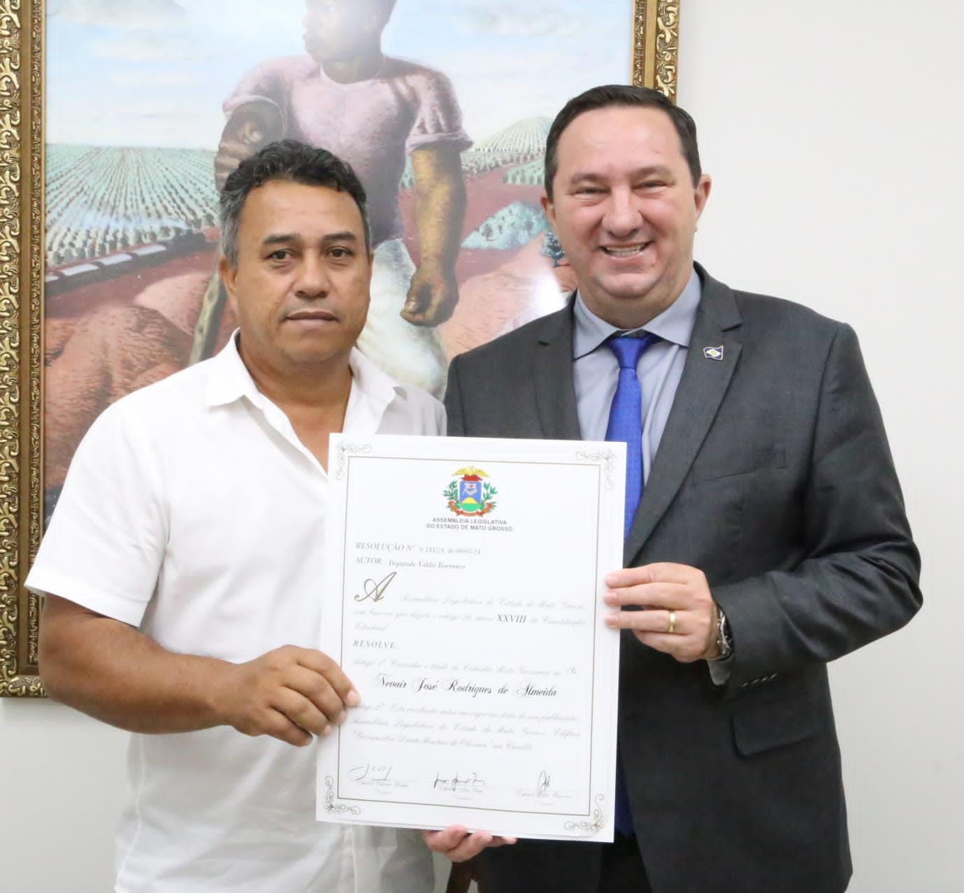 Vereador Nevair de Nova Guarita recebe homenagem da Assembleia Legislativa de MT com o título de cidadão matogrossense